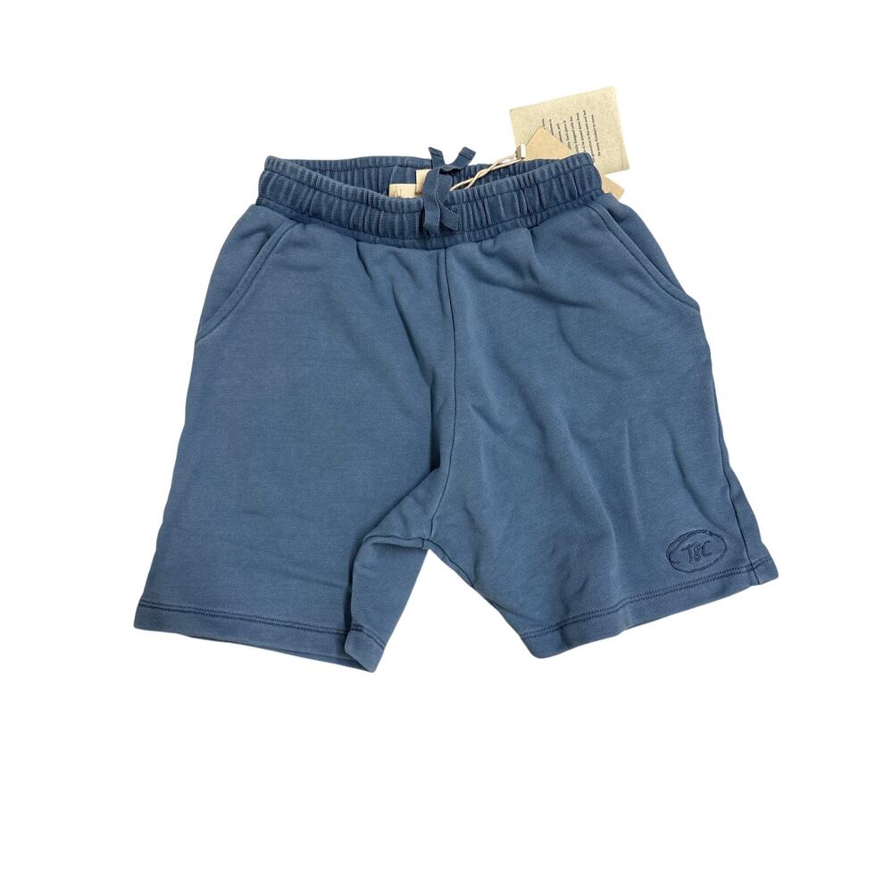 NEW NWT Sz 3Y Sunday Collective boys blue cotton shorts natural dye